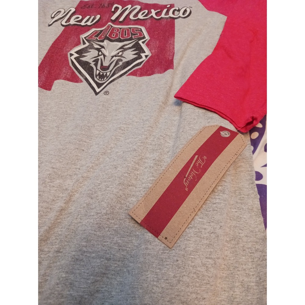 NEW The Victory NCAA Men's New Mexico‎ Lobos Vintage Look Baseball Tee, Small - Picture 2 of 4